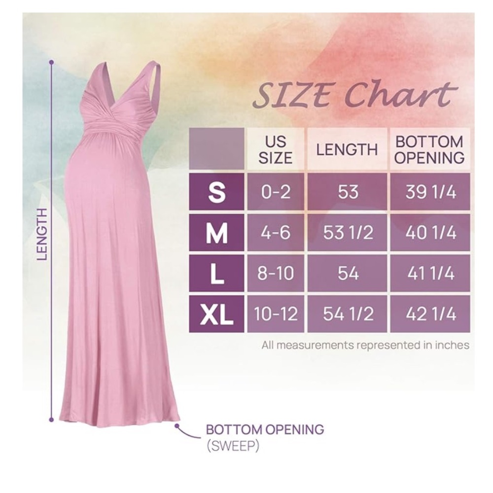 Beachcoco Women’s Maternity Maxi Dress – V Neck Sleeveless - Picture 4 of 6